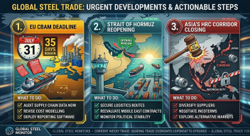 Three urgent developments reshaping steel trade right now — and what to do about each.
